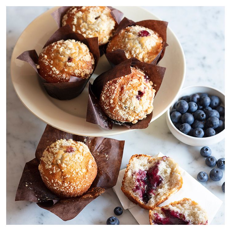 Muffin mit Heidelbeerfüllung