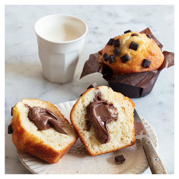 PLAIN MUFFIN W CHOCO HAZELNUT FILLING 90G