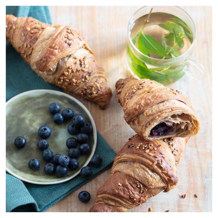 Croissant vegano arándanos