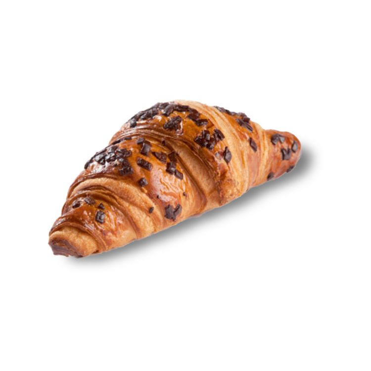 Croissant met boter gevuld met melkchocolade (21%)