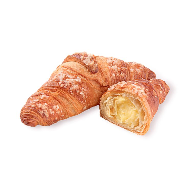 Croissant fourré crème pâtissière parfum citron 