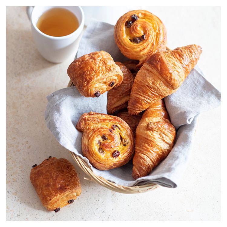 Mini rozijnenkoek met boter (14%)
