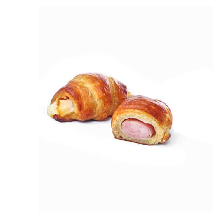 Mini sliced ham cheese croissant