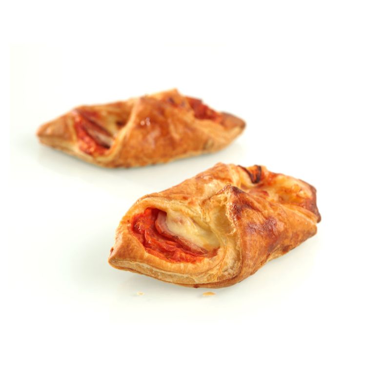Tomato ham & cheese open croissant