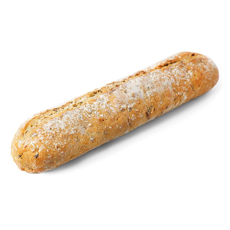 Demi-baguette grise "Cœur de Graines" 28 cm